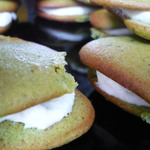 Whoopie pie au matcha et chocolat blanc