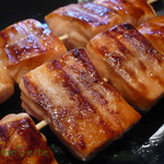 Brochette de saumon mariné