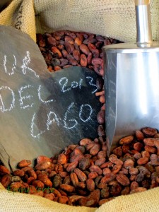 Sac de fêves de cacao chez Blondeel