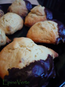 Biscuits moelleux à la fève tonka, pécan et chocolat.